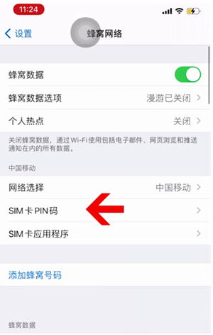 大理苹果14维修网分享如何给iPhone14的SIM卡设置密码 